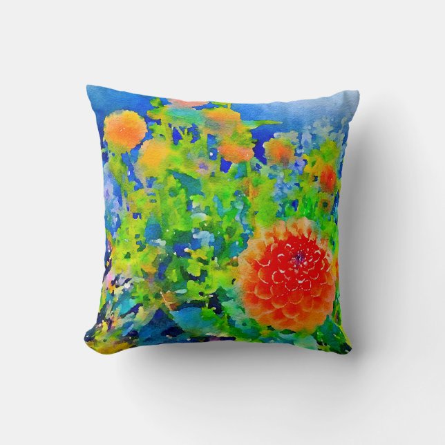 Dahlia-variaties Kussen (Voorkant)