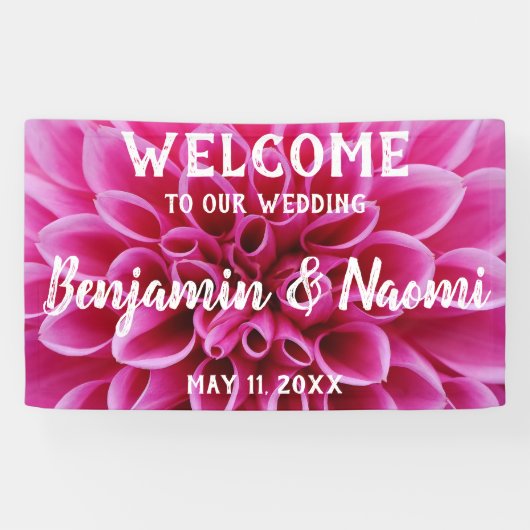 Dahlia Wedding Welcome Banner (Horizontaal)