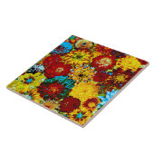 Dahlias Abstract Flower Floral Afbeelding Tegeltje (Zijkant)