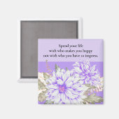 Dahlias - Amethyst Mariage Favor Magnet (Recto/Verso)
