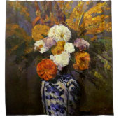Dahlias, beroemd schilderij van Paul Cezanne Douchegordijn (Voorkant)