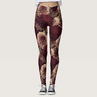 Dahlias Bloem Gym Kleding Dahlias Thema Bruidsmeis Leggings