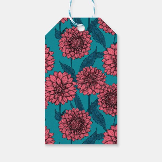 Dahlias Cadeaulabel (Voorkant)