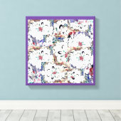 Dahlias Canvas Afdruk (Insitu (Houten vloer))