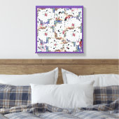 Dahlias Canvas Afdruk (Insitu (Slaapkamer))