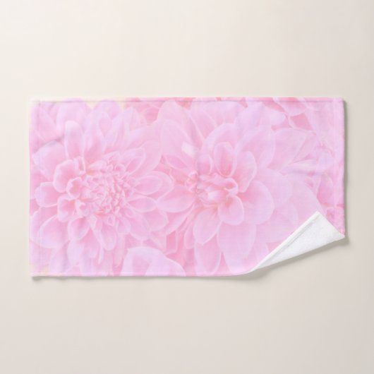 Dahlias En Rose Doux (Serviette à main)