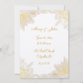 Dahlias Faire-part de mariage (Dos)