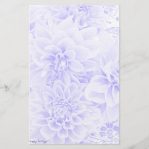 Dahlias in blauw briefpapier