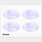 Dahlias in blauw ovale sticker (Vel)