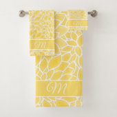 Dahlias jaune pastel monogramme (En situation)