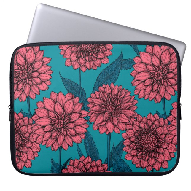 Dahlias Laptop Sleeve (Voorkant)