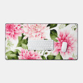 Dahlias rose vintage (Clavier et souris)