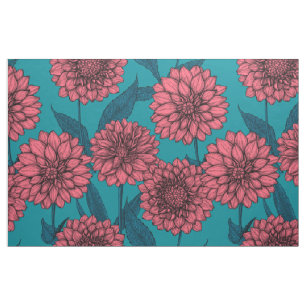 Dahlias Stof