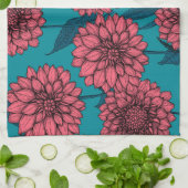 Dahlias Theedoek (Gevouwen)