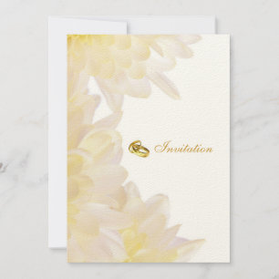 Dahlias Wedding Invitation Kaart