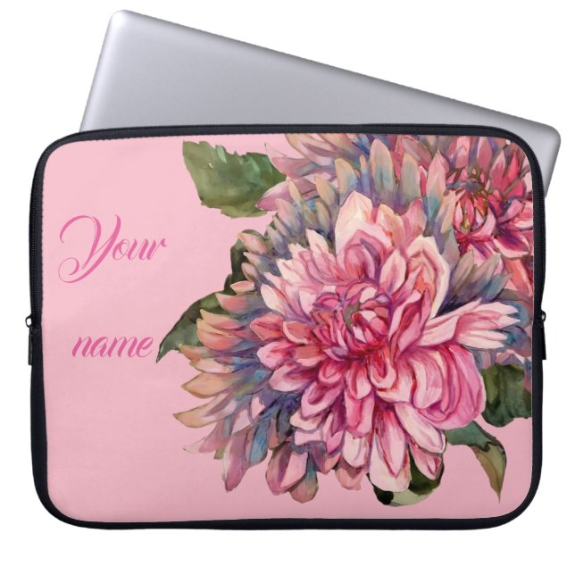 dahliesbloemen laptop sleeve (Voorkant)