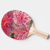 dahliesbloemen tafeltennisbatje (Zijkant)