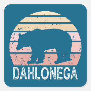 Dahlonega Georgia Retro Beer Vierkante Sticker