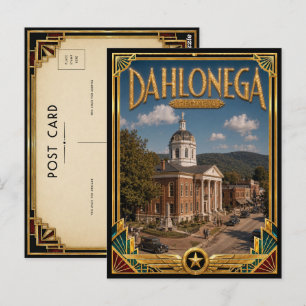 Dahlonega Georgia Vintage Art Deco Gouden Tijdperk Briefkaart