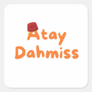 Dahmiss thee vierkante sticker
