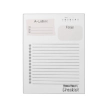 Daily Checklist – Customizable Tear-Off Notepad