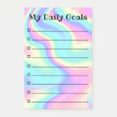 Daily Goals Planner Holografisch Gelijnd Stijlvol Post-it® Notes (Voorkant)
