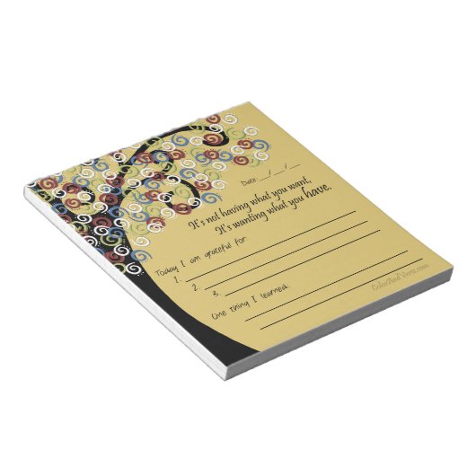 Daily Gratis checklist notebook - goud Notitieblok (Schuin)