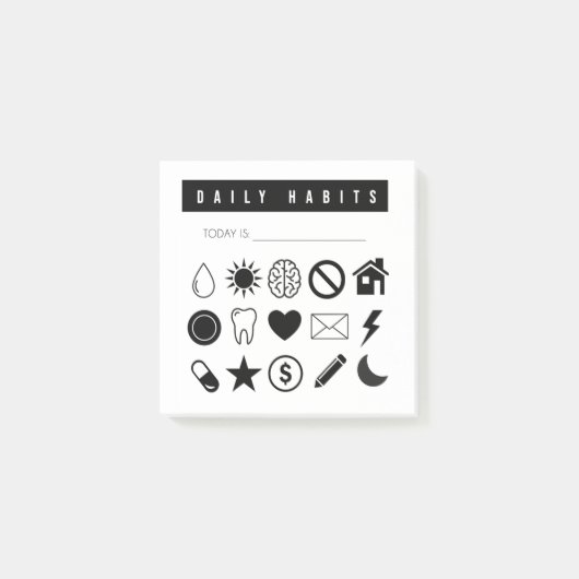 Daily Habit Tracker post its Post-it Notes (Voorkant)