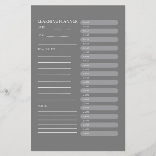  Daily Learning Planner Flyer (Voorkant)