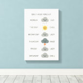 Daily Mood Forecast – Minimalist Mood Canvas Afdruk (Insitu (Houten vloer))