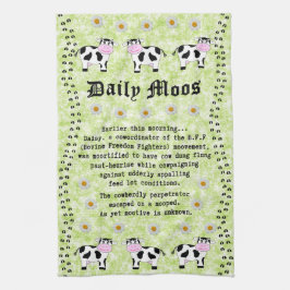 Daily Moos Pun Tea Towel Theedoek