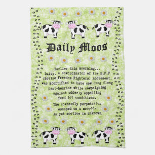 Daily Moos Pun Tea Towel Theedoek
