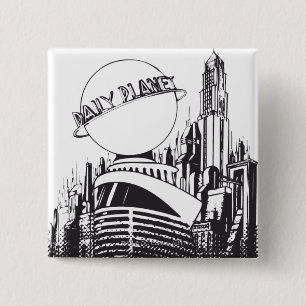 Daily Planet Vierkante Button 5,1 Cm