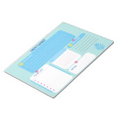 Daily Planner Blue Floral-laptops Notitieblok (Schuin)