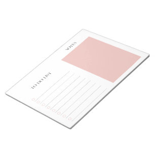 Daily Planner Checklist Scheur weg Roze Notitieblok