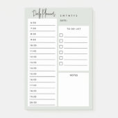 Daily Planner Chic Script Green Notes (Voorkant)