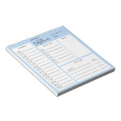 Daily Planner Chic Script Light Blue Notitieblok (Schuin)