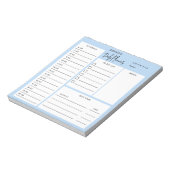 Daily Planner Chic Script Light Blue Notitieblok (Gedraaid)