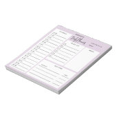 Daily Planner Chic Script Light Paars Notitieblok (Gedraaid)
