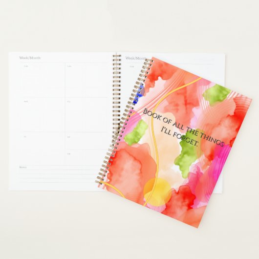 Daily Planner- Colorful Abstract Cover (Devant avec enveloppe)