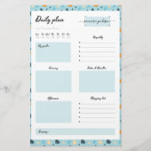 Daily Planner gepersonaliseerd schattig elegant - Briefpapier (Voorkant)