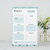 Daily Planner gepersonaliseerd schattig elegant - Briefpapier (Staand voorkant)