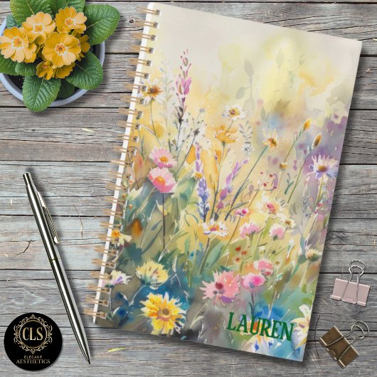 Daily Planner – Personalized Watercolor Wildflower