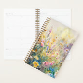 Daily Planner – Personalized Watercolor Wildflower (Devant avec enveloppe)