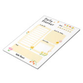 Daily Planner Schedule Reminders Floral Notitieblok (Schuin)
