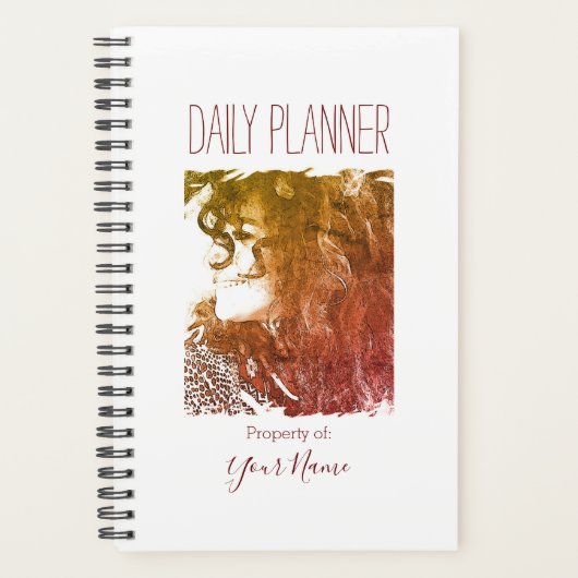Daily Planner - Vrouw met Curls - HAMbWG (Voorkant)