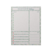 Daily Planner Winter Greenery Noteer maaltijden om Notitieblok (Gedraaid)