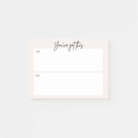 Daily planning Post-it note – Minimal Design (Devant)