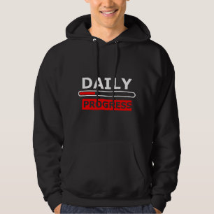Daily Progress Motivatieve Hoodie – Red Smile