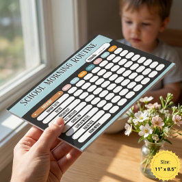 Daily Routine Checklist for Kids Morning & School Notitieblok